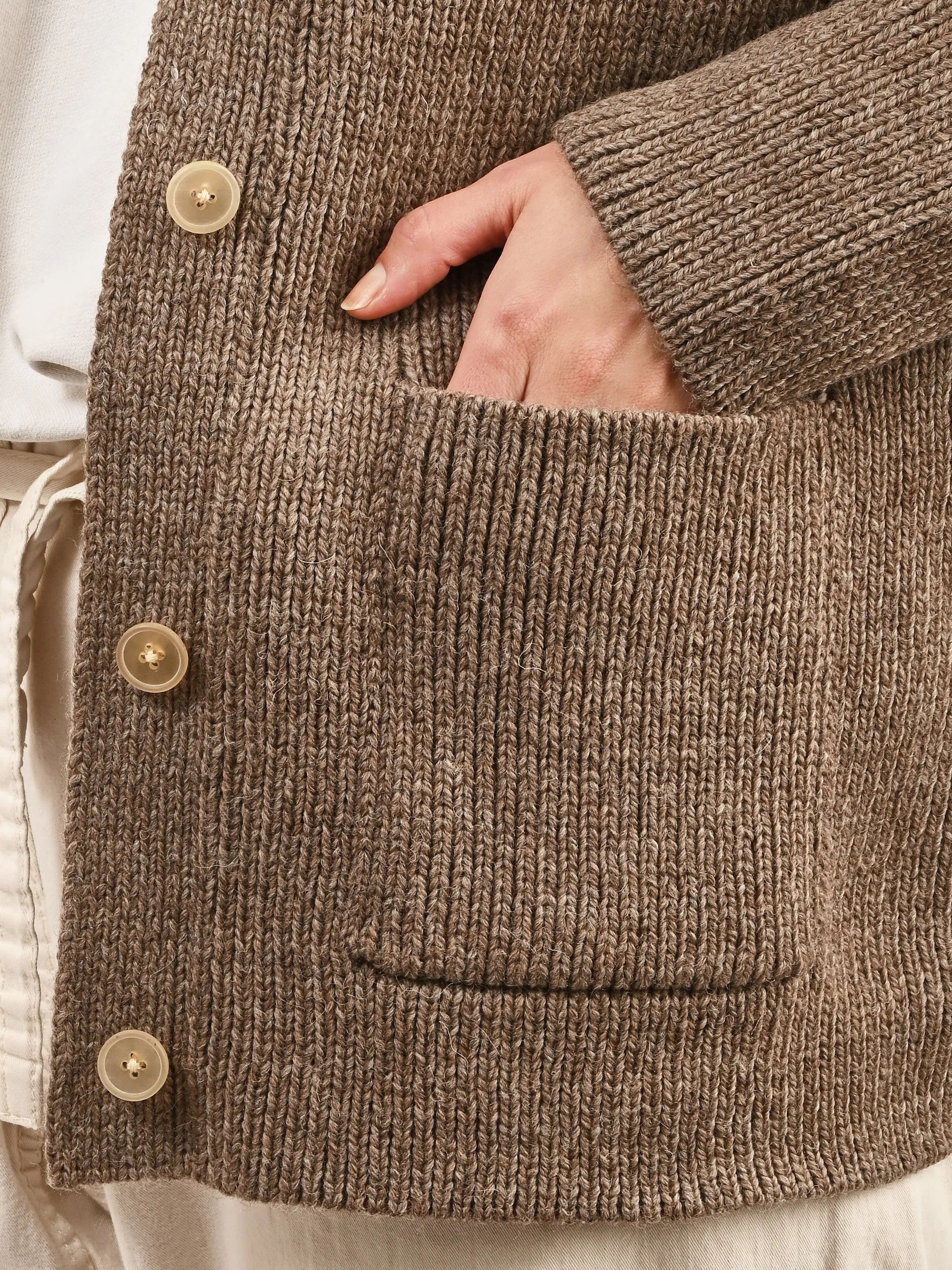 Undyed Bark Everyday Cardigan