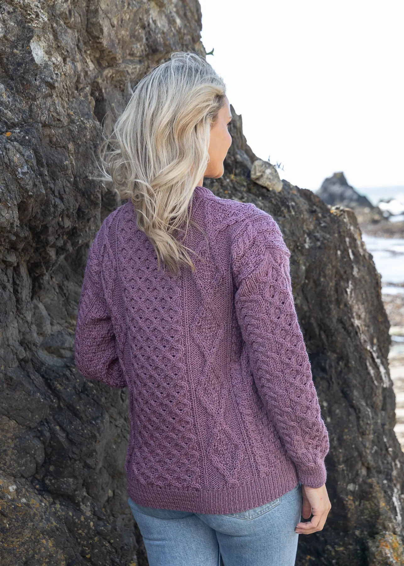 Unisex Aran Wool Sweater | Lupin