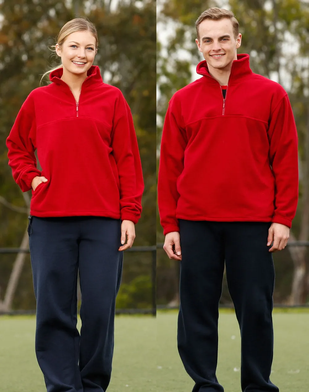 Unisex Polar Fleece Half Zip Pullover - PF01