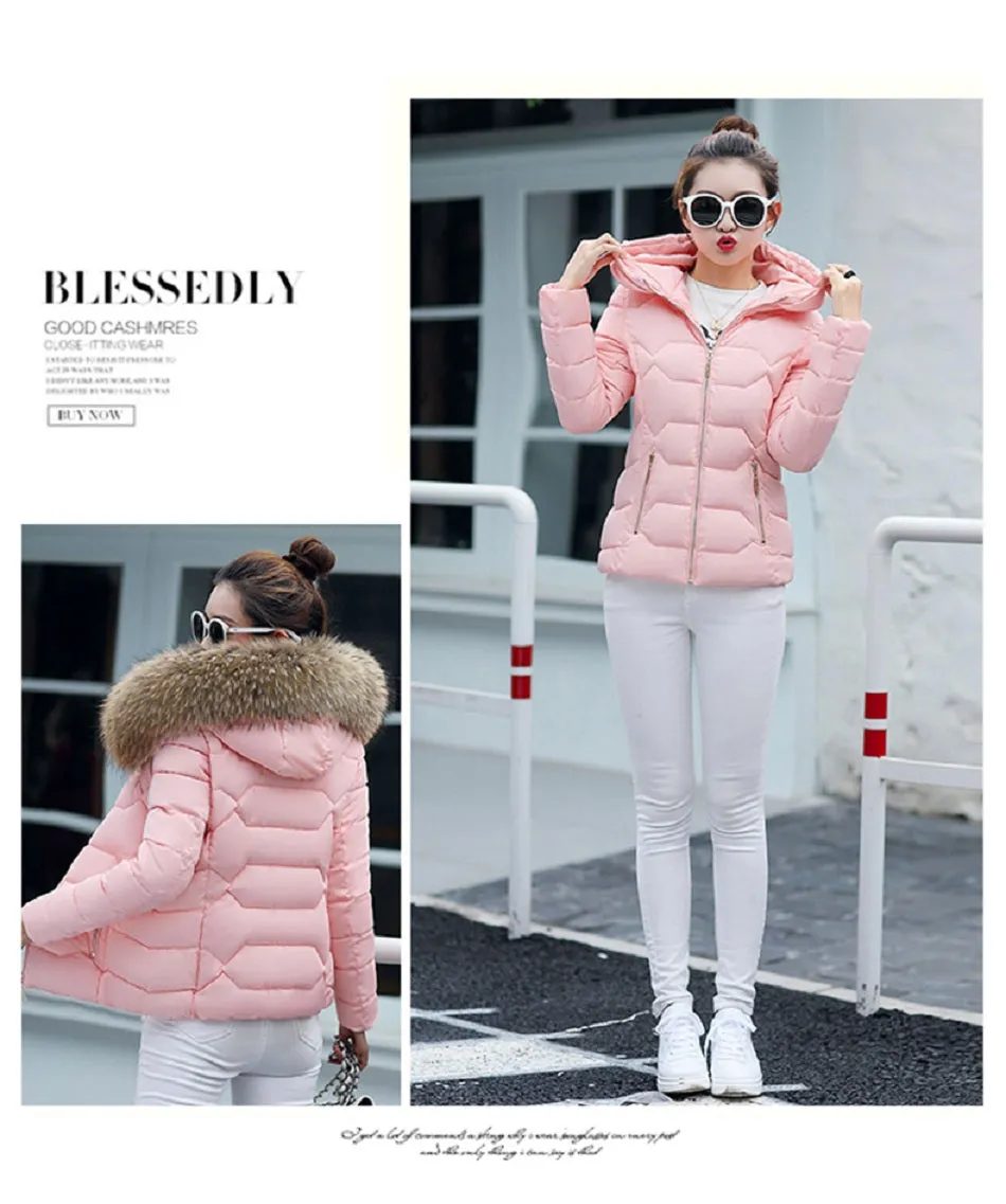 VenusFox Long Sleeve Faux Fur Hooded Parka Coats