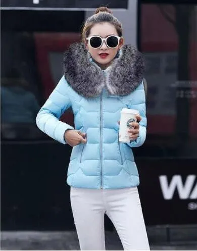 VenusFox Long Sleeve Faux Fur Hooded Parka Coats