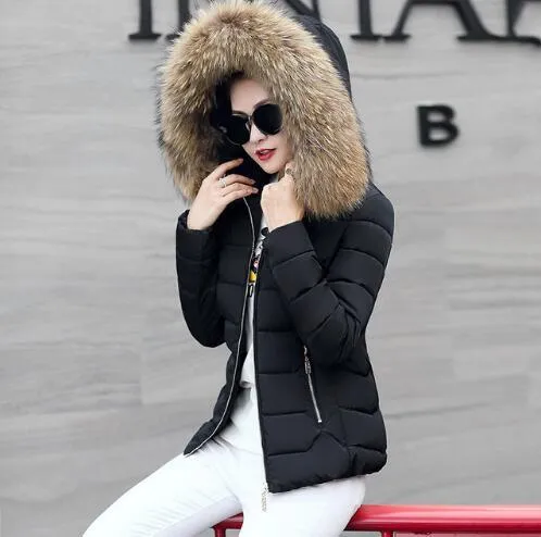 VenusFox Long Sleeve Faux Fur Hooded Parka Coats