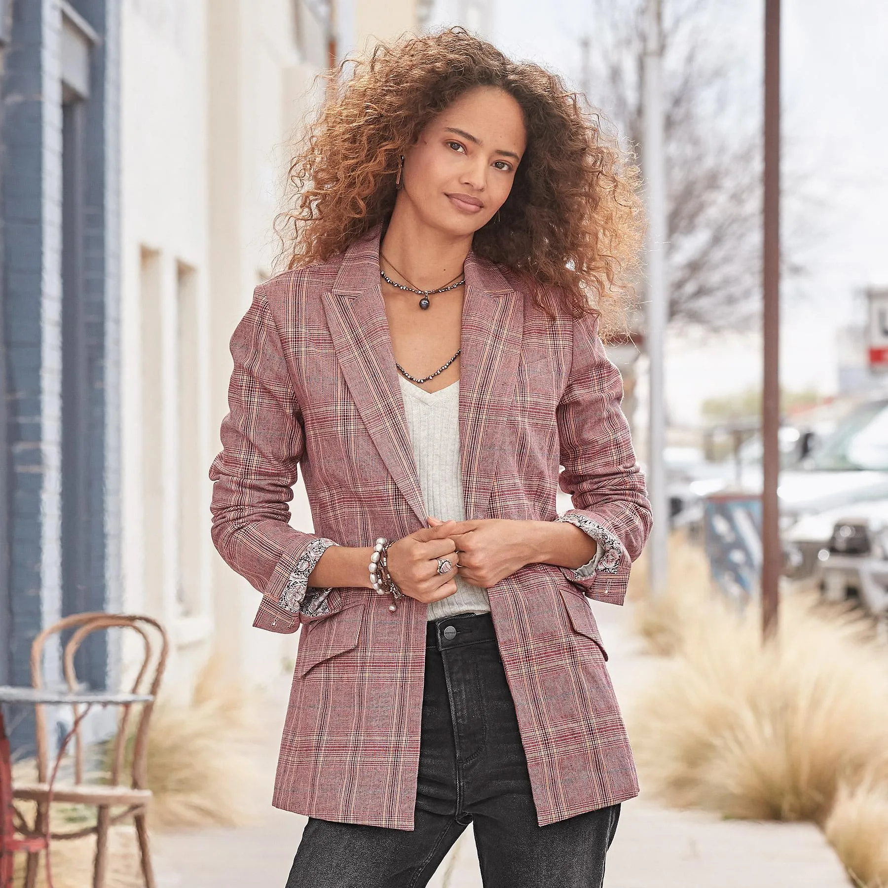 Whitman Plaid Blazer