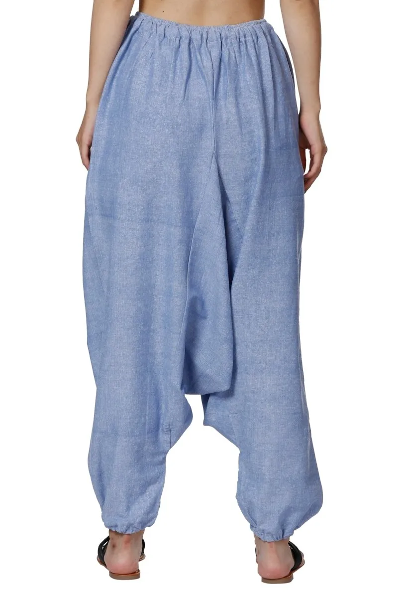 Women's Harem Pants | Lavender Blue | Fits Waist Size 28" to 36"