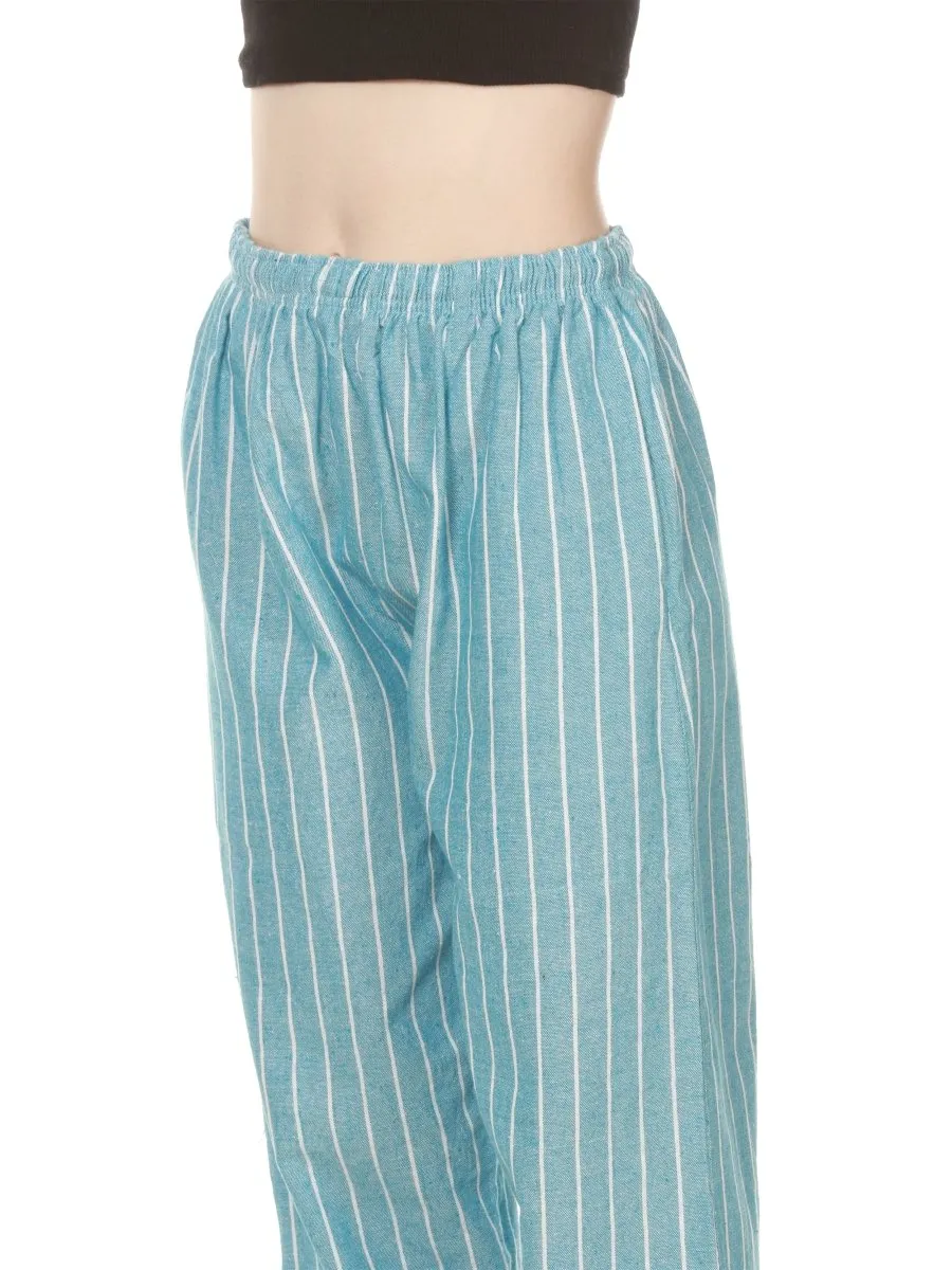 Women's Lounge Pant | Blue Stripes | Fits Waist 28" to 36"