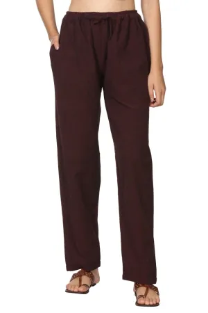 Women's Lounge Pant | Maroon | Fits Waist Size 28" to 36"