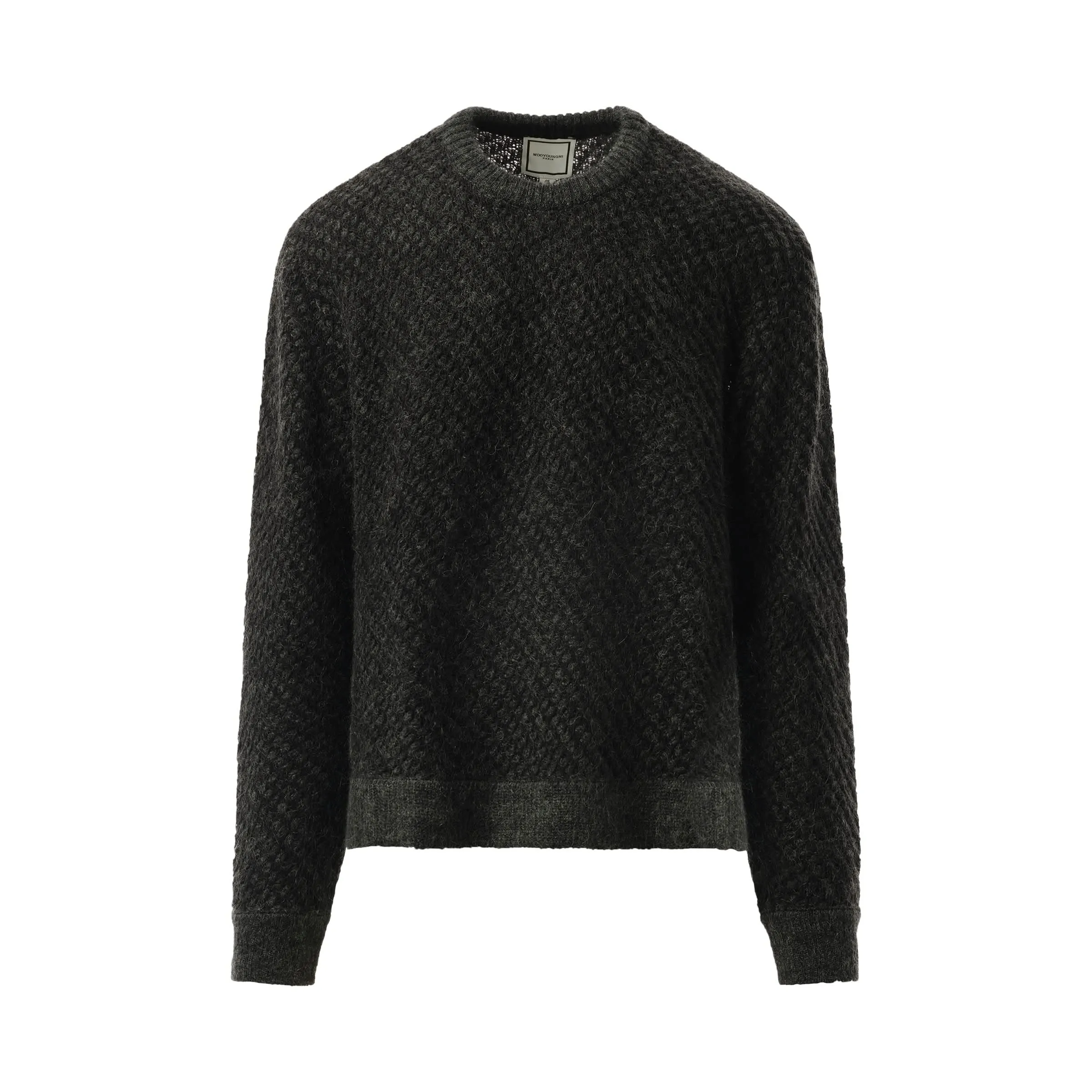 Wool Mohair Mix Sweater in Grey